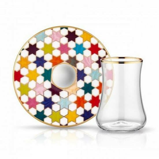 Koleksiyon Dervish Beyaz Star 6’lı Çay Seti