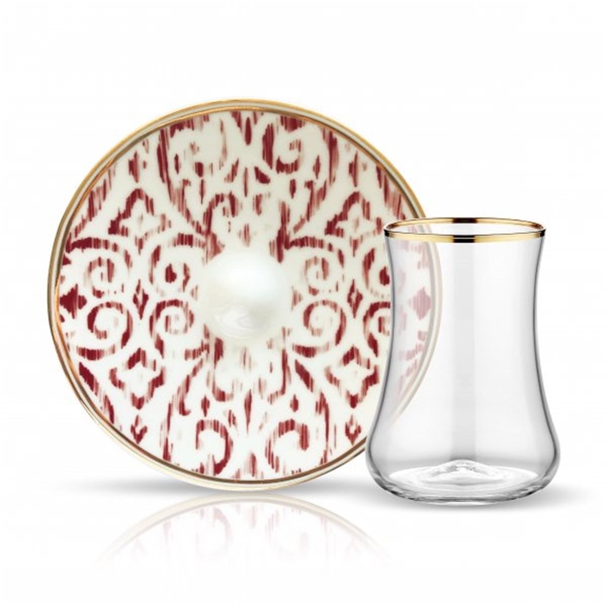 Koleksiyon Dervish Nomad 6’lı Çay Seti Bordo