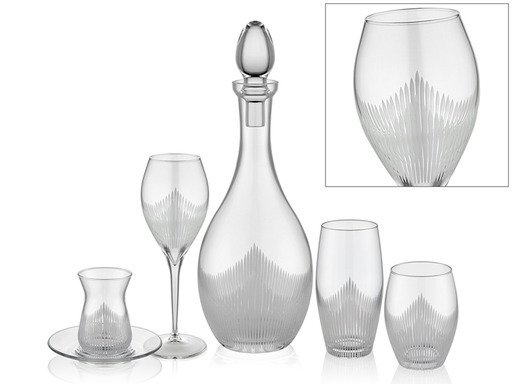 Canba Line Şeffaf 61 Parça Kristal Bardak Takımı