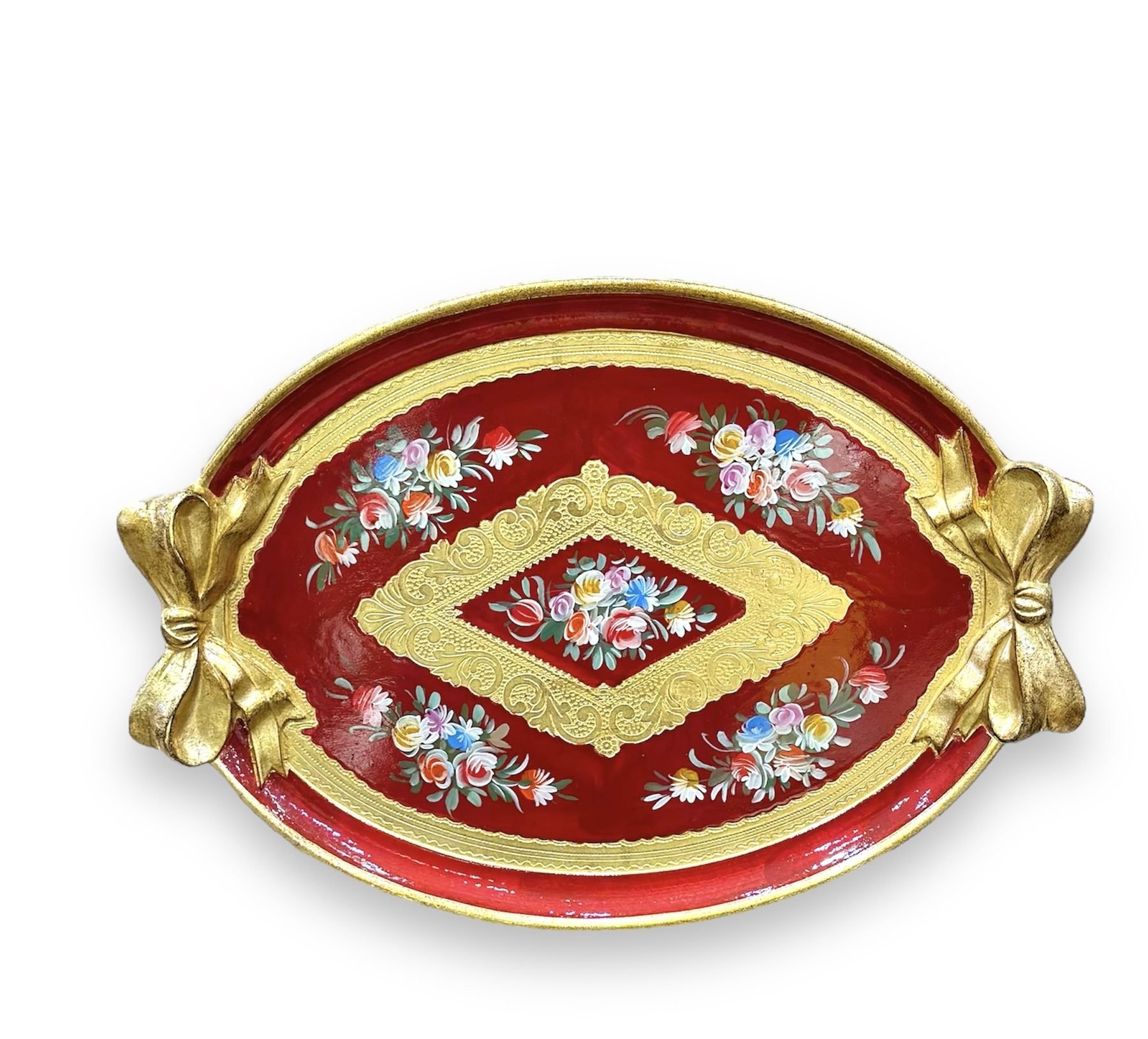 L&M Florance Art Gül Ağacı Tepsi 52*36cm