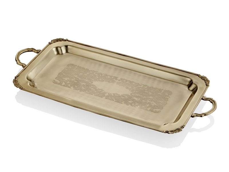 Lamedore Black Pearl Sade Uzun Gold Tepsi