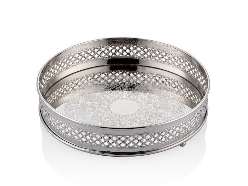 Lamedore Jaali Yuvarlak Gümüş Tepsi