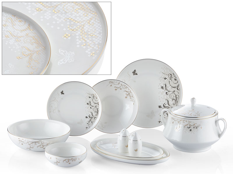 Joy Carmen Butterfly Gold Yemek Takımı(59 Parça