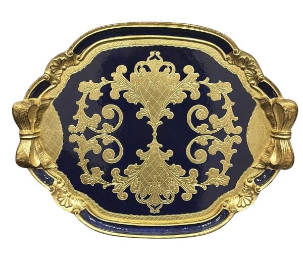 L&M Florance Art Gül Ağacı Tepsi 52*41cm