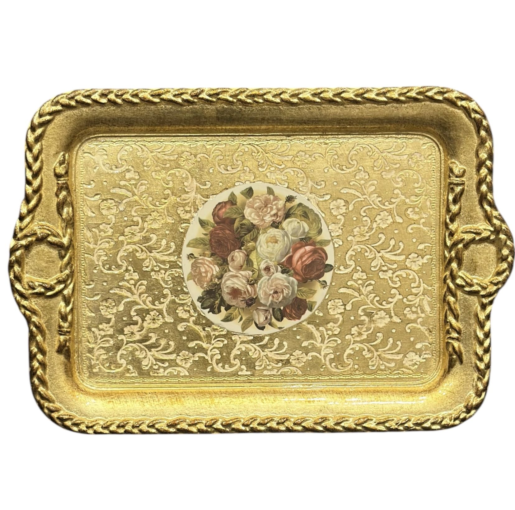 L&M Florance Art Gül Ağacı Tepsi 44*29cm