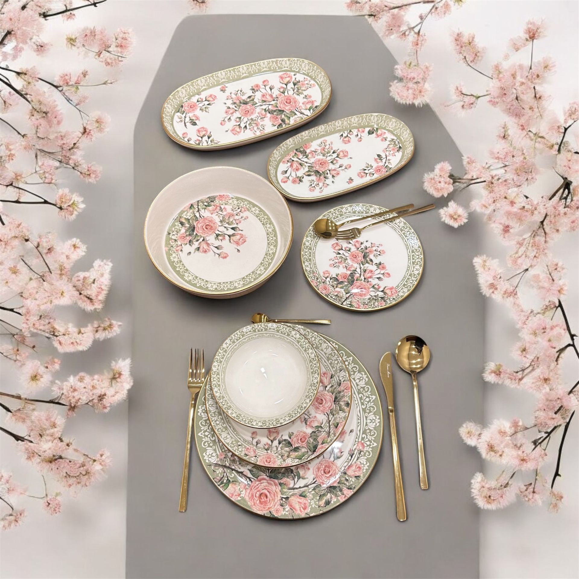 Dame Marie 27 Parça Stoneware Yemek Takımı