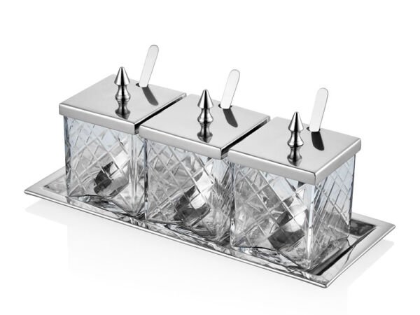 LAMEDORE DC NİKEL 3'LÜ BAHARATLIK