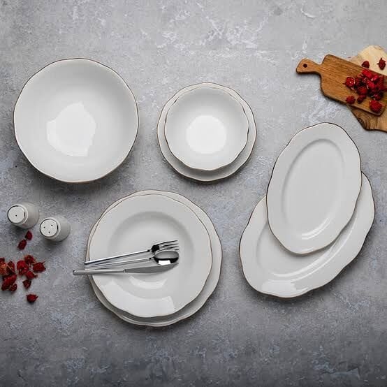 Aryıldız Passiom 30 Parça Porselen Gold Yemek Takımı