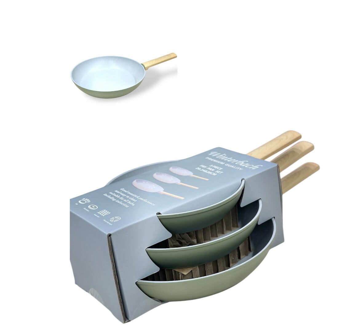 Winterbach 3 lü Granit Tava Seti 20-24-28 cm Yeşil