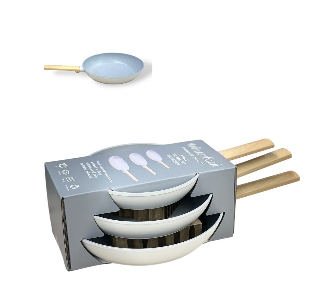 Winterbach 3 lü Granit Tava Seti 20-24-28cm Krem