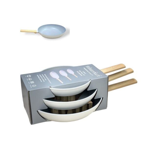 Winterbach 3 lü Granit Tava Seti 20-24-28cm Krem