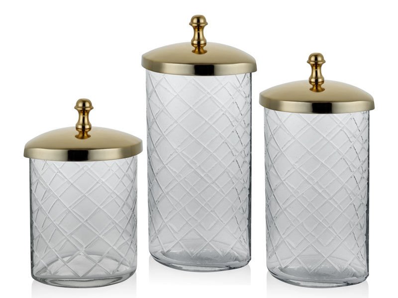 LAMEDORE DC GOLD OVAL KAVANOZ SETİ