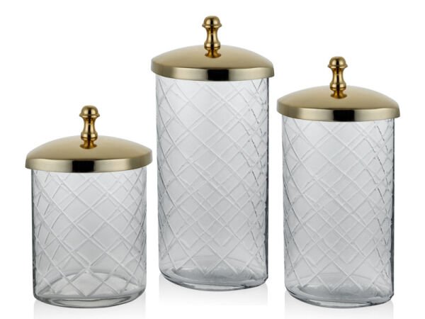 LAMEDORE DC GOLD OVAL KAVANOZ SETİ