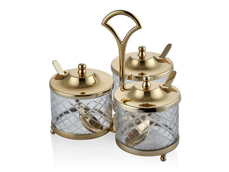 LAMEDORE DC GOLD 3'LÜ BAHARAT SETİ STANDLI