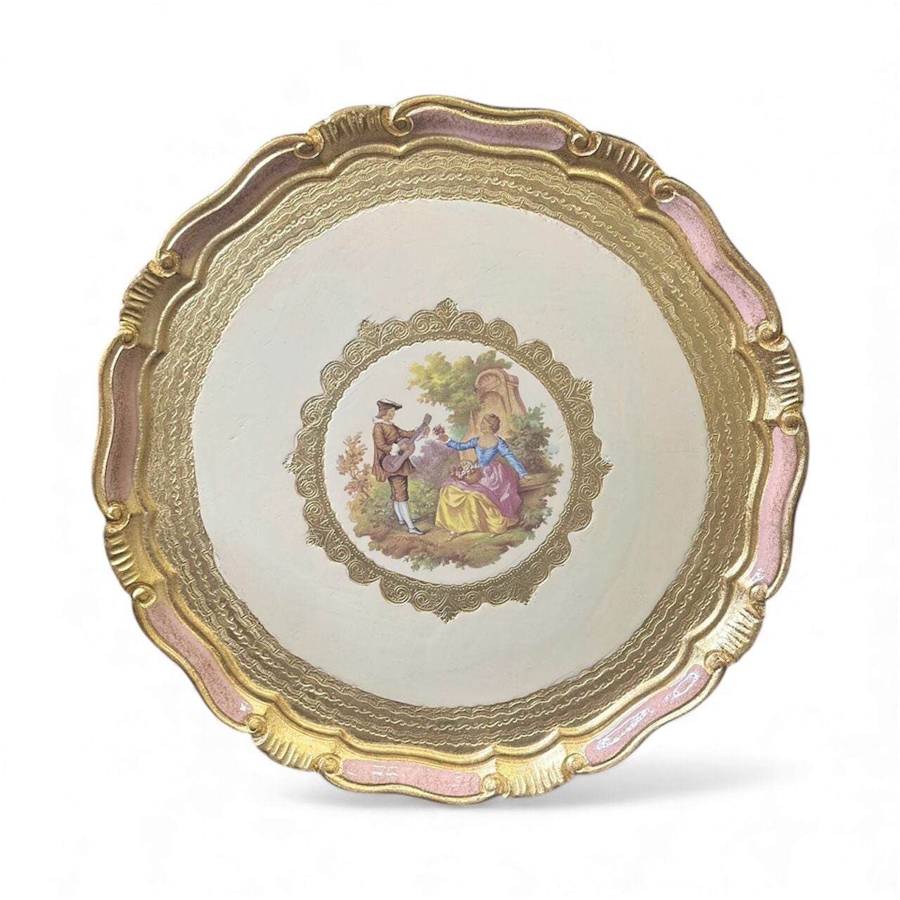 L&M Florance Gül Ağacı Tepsi 38cm Pembe