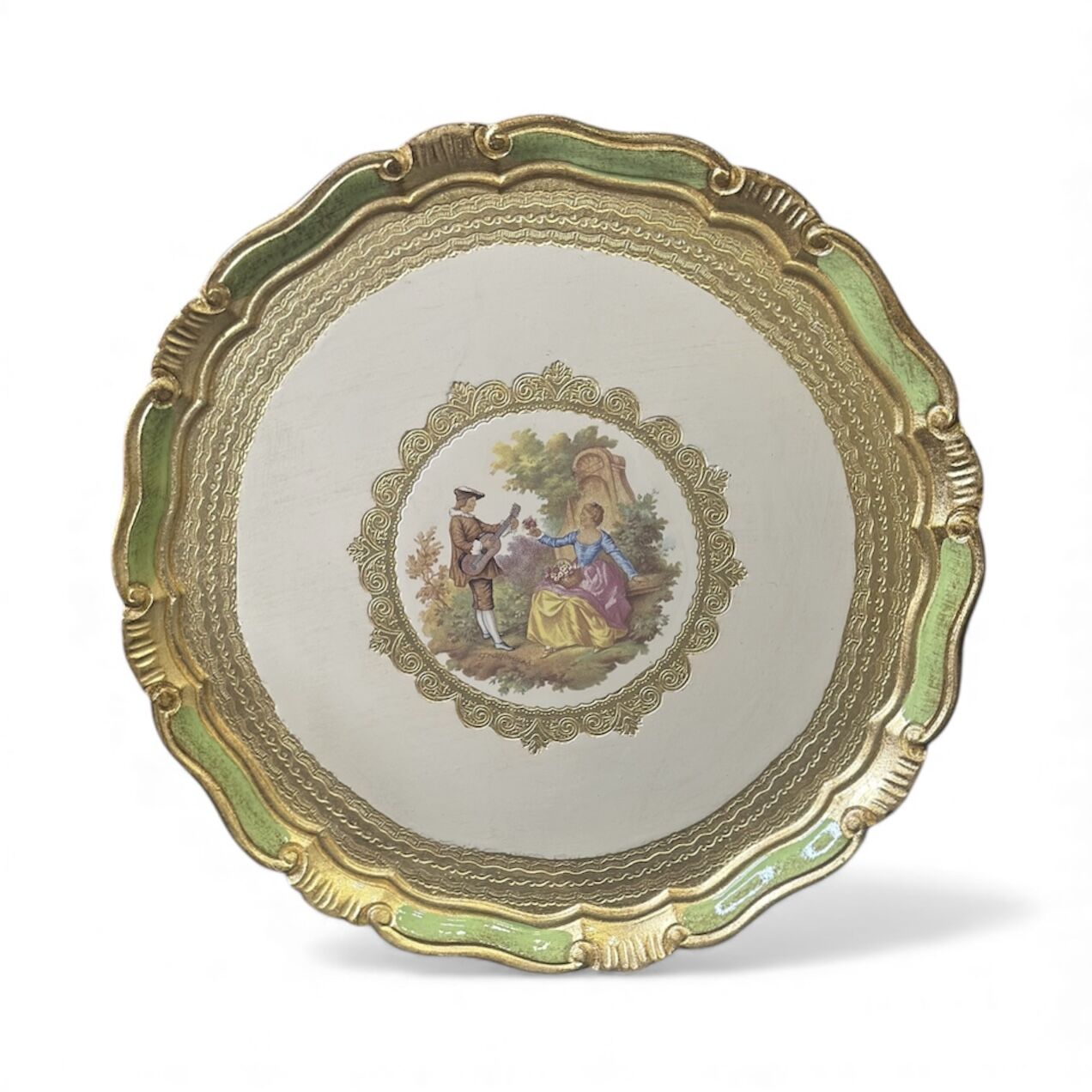 L&M Florance Gül Ağacı Tepsi 38cm Yeşil