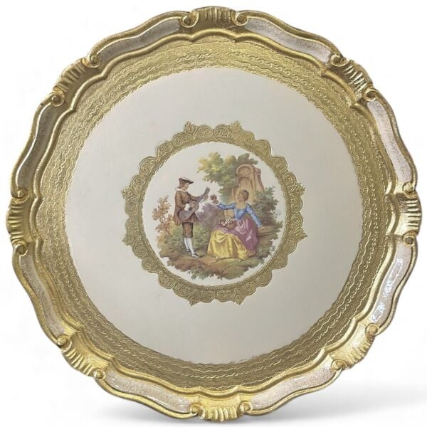 L&M Florance Gül Ağacı Tepsi 44cm Krem