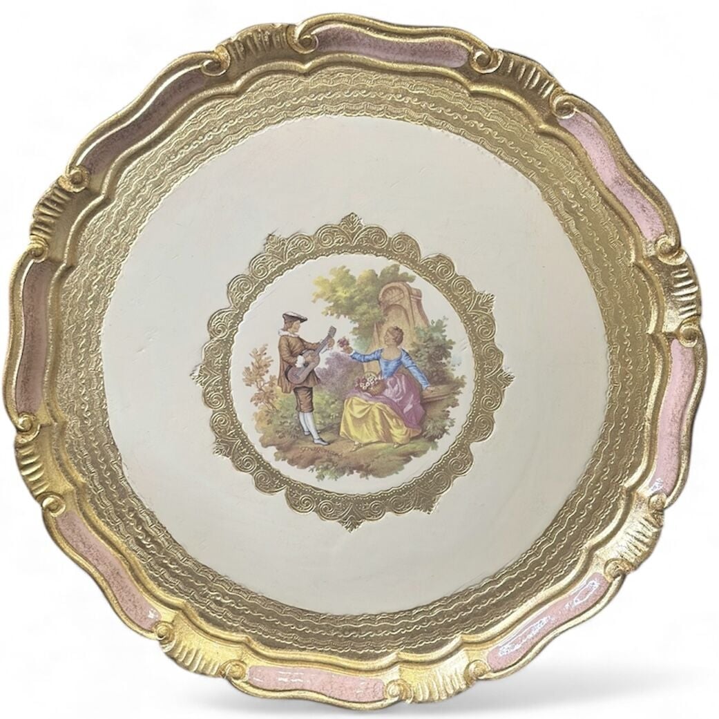L&M Florance Gül Ağacı Tepsi 44cm Pembe