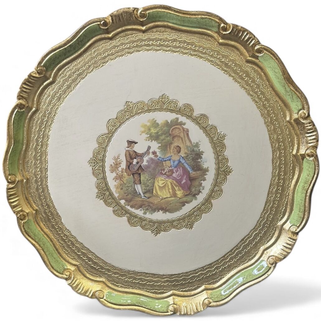 L&M Florance Gül Ağacı Tepsi 44cm Yeşil