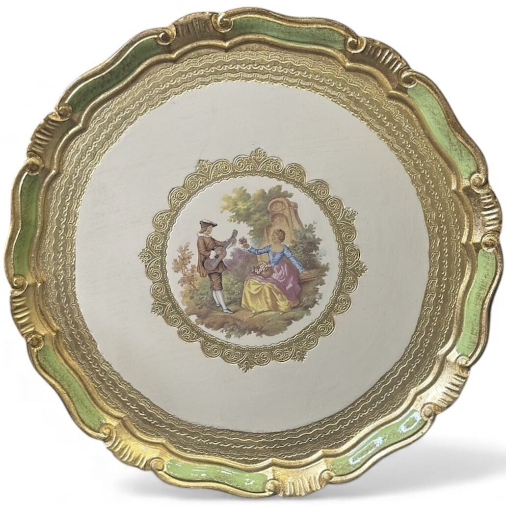 L&M Florance Gül Ağacı Tepsi 44cm Yeşil