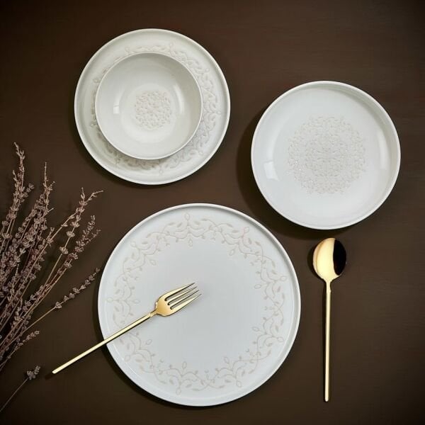 Mea Concept 24 Parça 6 Kişilik Bone Porselen Yemek Takımı