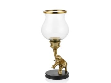 Elefante Düz Camlı Mumluk 14*14*38 cm