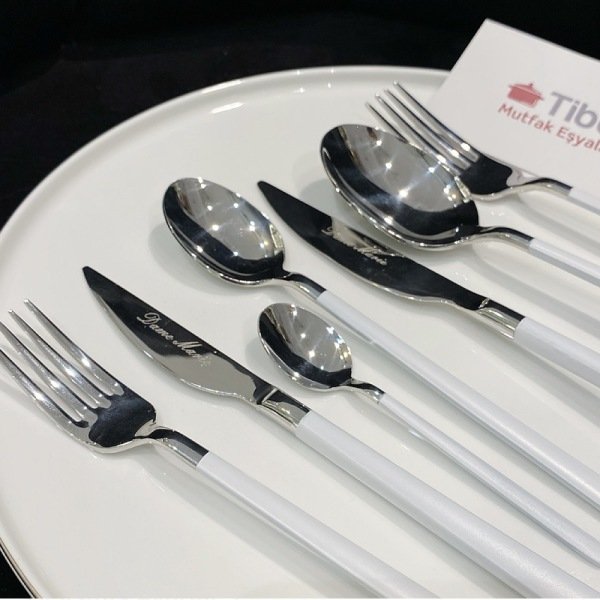 Dame Marie Allegra 42 Parça Sade Çkb Takımı (Beyaz)