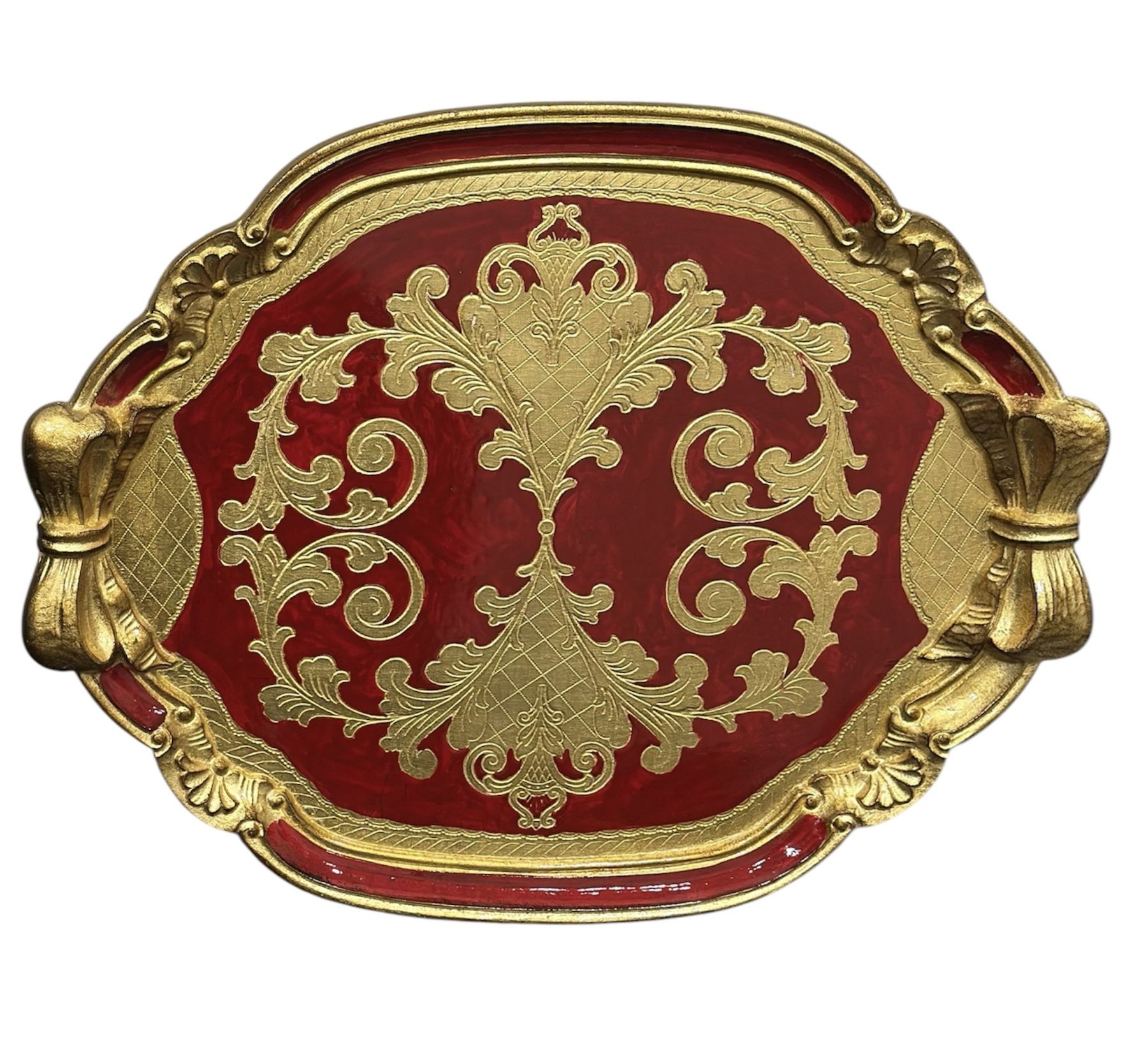 L&M Florance Art Gül Ağacı Tepsi 52*41cm